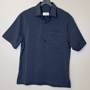 Lululemon Seersucker Popover Button Casual Polo Shirt - Men's Size M - Gray